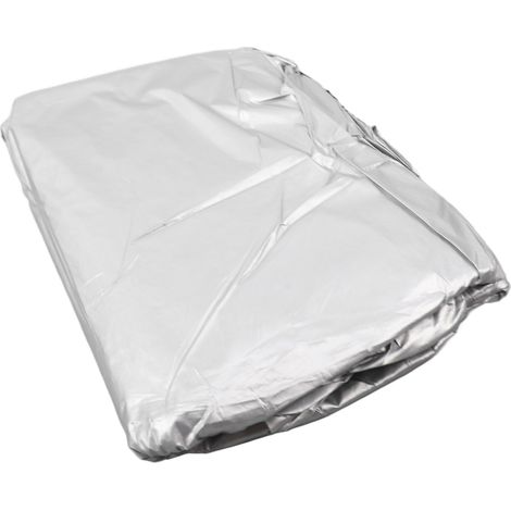 Housse de voiture argentée, protection solaire, taille universelle, housse extérieure intégrale, anti-poussière, imperméable, pour une utilisation en extérieur. (1/5)