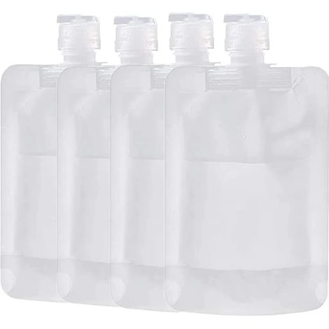 Bolsas de viaje rellenables tipo concha, bolsas de viaje vacías para exprimir, bolsas de viaje para exprimir, bolsas de embalaje