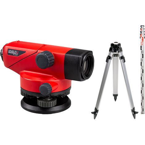 Levelfix AL320X Niveaux Automatique - Set avec Trépied sphérique 1,8 m et Mire-E inclus - NETIM - 554321 (1/4)