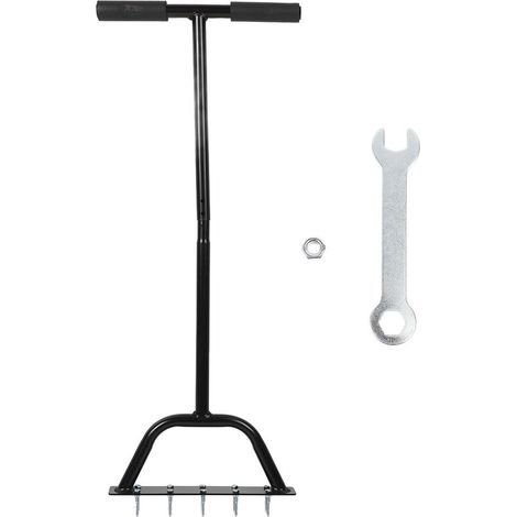 Aérateur de pelouse, outil manuel, outil d'aération de l'herbe de jardin pour aérer les pelouses, entretien de la cour, ameublissement du sol (1/5)