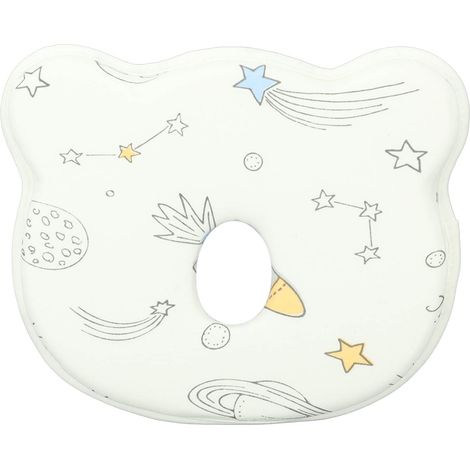 Oreiller Anti-Tête Plate pour Bébé avec Imprimé Espace Extérieur, Coussin de Sommeil en Coton Doux à Motif Cartoon (1/5)