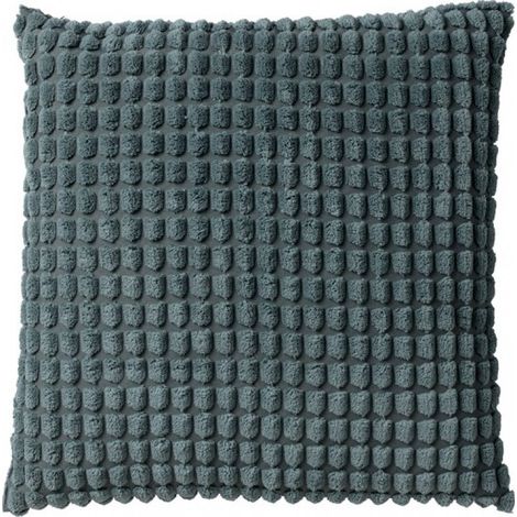 ROME - Coussin décoratif 45x45 cm - Couleur unie - Structure 3D - Jade - Vert clair - Coussin intérieur inclus - Coussins de luxe pour salon et canapé (1/5)