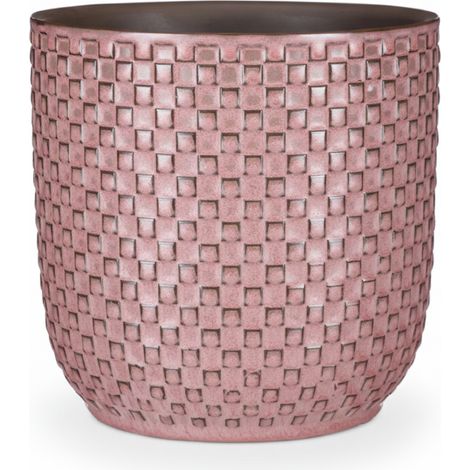 Mini Cache-Pot Rose avec Relief pour Succulentes et Petites Plantes Décoration Intérieure Ø 7 cm - PANGIVO (1/5)