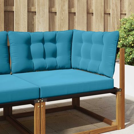 Sofakissen für draußen 3 pcs Königsblau Polyester