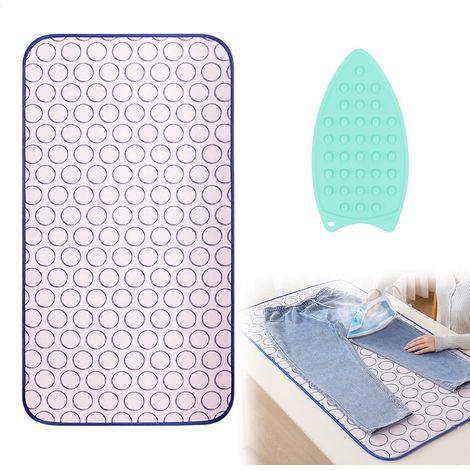 Tapis de repassage de table, sous-tapis de repassage, coussin de repassage portable, tapis de repassage pliable, sous-tapis de repassage de voyage pour table et autres surfaces, rose, 45 x 70 cm (1/5)