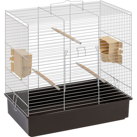 Ferplast SONIA FERPLAST Cage à Oiseaux SONIA : Grande cage pour oiseaux, perroquets, perruches. Accessoires inclus.. Variante SONIA - Misure: 61.5 x 40 x h 65 cm - (1/4)