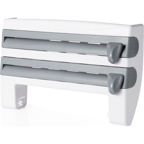 Rack De Rangement - Distributeur De Papier Essuie-Tout - Coupeur De Film Plastique Et De Papier Aluminium - Montage Murale - 1 Pièce (1/5)