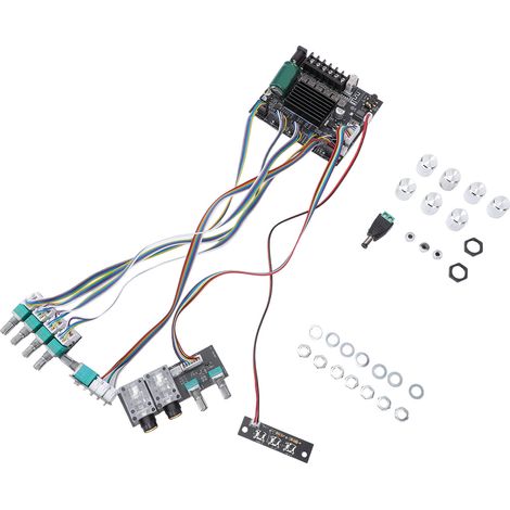Module amplificateur Bluetooth 2.1 canaux gauche et droit 50 W, subwoofer 100 W, carte d'amplification audio avec réglage filaire des aigus et des graves (1/5)