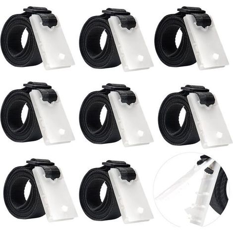 Lot de 8 Sangles avec Pince Crocodile pour Tout Type d'enrouleur de bâche à Bulles Femeo (1/5)