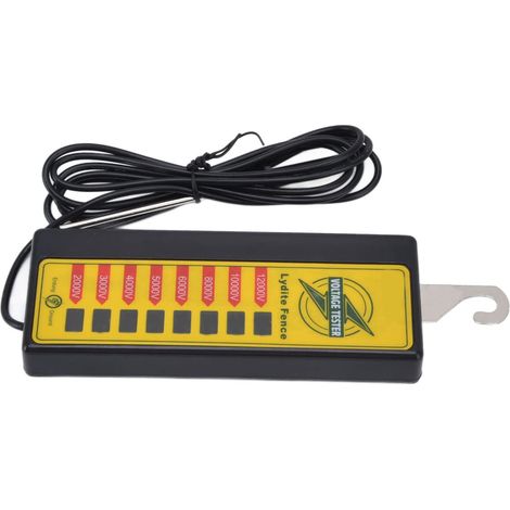 Testeur tension clôture électrique – 8 lumières – 12KV – détecteur défaut – portable – ferme
