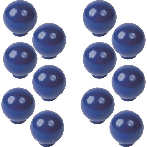 FPLUS pomo bola abs d/29 azul oscuro , Tirador Pomo Mueble Infantil Bola Resina ABS Azul oscuro Brillo - Diámetro 29MM.