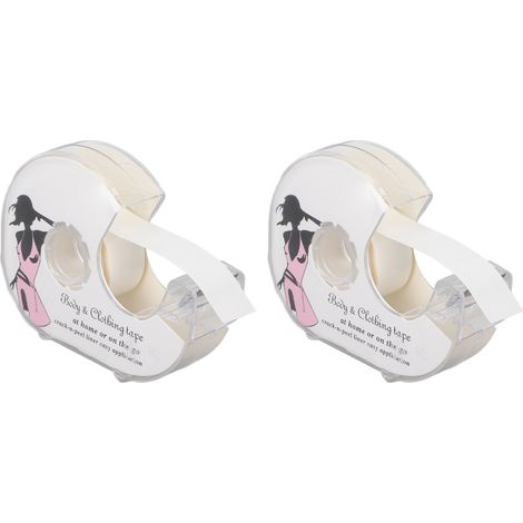 Lot de 2 bandes adhésives transparentes double face pour vêtements, idéales pour les encolures, les poignets de gilets, les écharpes et les soutiens-gorge. (1/5)