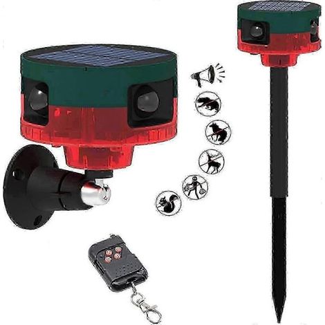 Alarme anti-aboiements de chien, détecteur de mouvement 129 dB, alarme extérieure avec télécommande sans fil, 13 sons puissants (1/5)