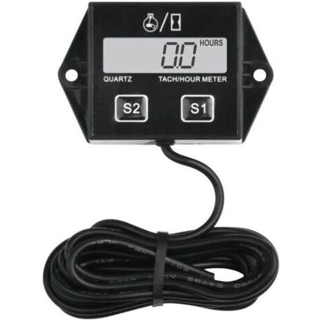 Compteur Heures Et Tachymetre - Plage 0-30000 Tr/Min - Pour Moteurs Essence 2T Et 4T - Scooter Tondeuse Tracteur Tronconneuse Hors-Bord - 1 Unite (1/4)