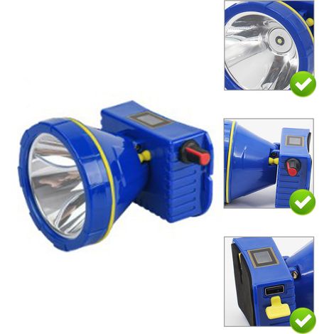 Lampe frontale LED étanche avec alimentation USB, haute luminosité, prise UE 220 V pour usage extérieur (1/5)