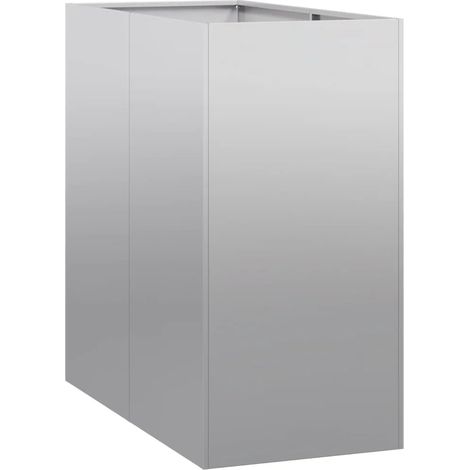 Elegante macetero de diseño moderno para balcón o jardín 40 x 80 x 80 cm fabricado en acero galvanizado 020051561 (1/5)