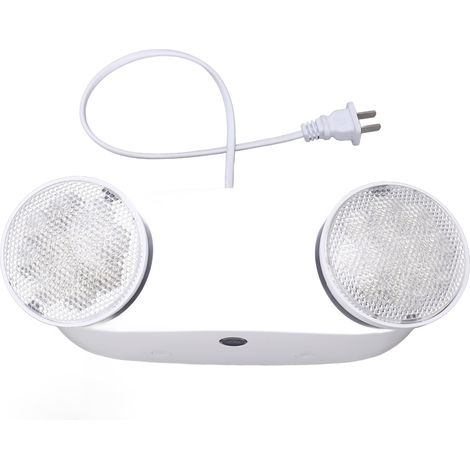 Ortviai Lampe de Secours LED à 2 Têtes Réglables avec Batterie Intégrée – Éclairage d'Urgence Commercial pour Locaux Professionnels