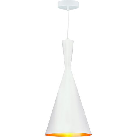 Lampada a sospensione bianco-oro Modern E27 Polux 150cm (1/5)