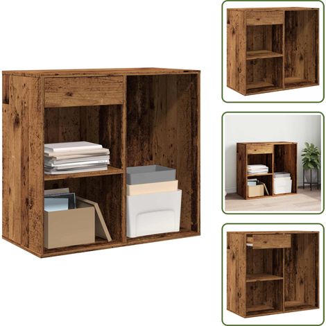 Kosmetikschrank Altholz-Optik 80x40x75 cm Holzwerkstoff - Kosmetikschrank - Kosmetikschränke - Schrank - Lagerschrank (1/5)