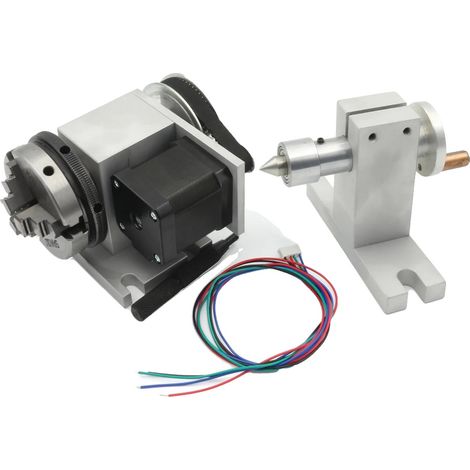 Eje rotatorio CNC, configuración de mordazas, fuente de alimentación (1/2)