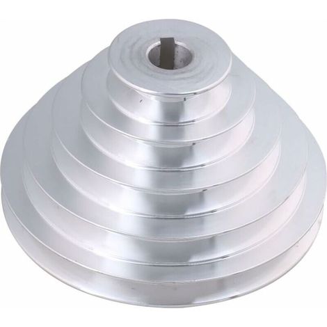 5-stufige Aluminium-Riemenscheibe – 19 mm Innendurchmesser – 54 bis 150 mm Außendurchmesser – 12,7 mm Breite für Keilriemen A (1/5)