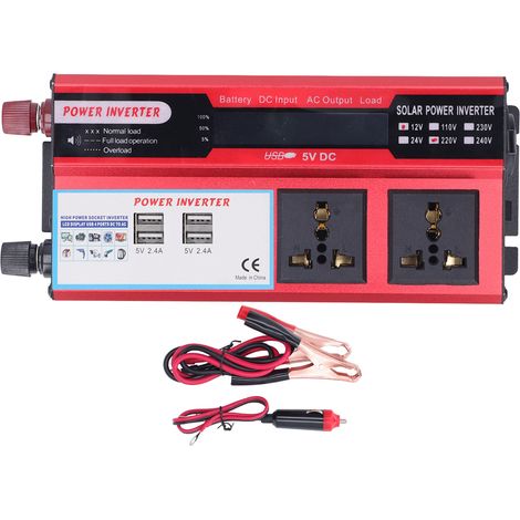 Onduleur solaire extérieur 500W sinusoïde modifié convertisseur DC12V vers AC220V avec 4 ports USB (1/5)