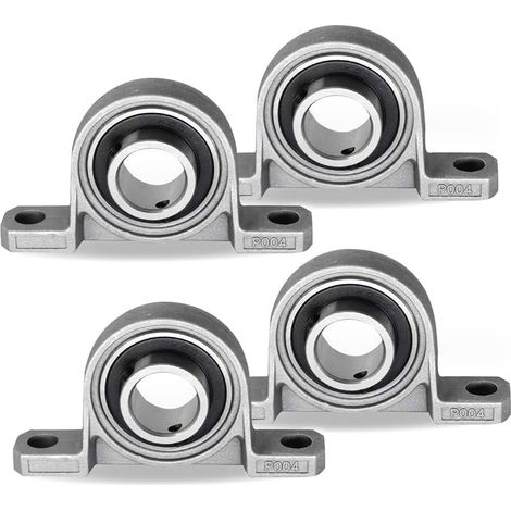 Palier Roulement, 4 Pièces 20 mm Roulement avec Support Roulements de Bloc D'oreiller Roulements Alliage de Zinc Roulements a Billes Bride pour Industrie Machine à Arbre d'Axe (1/5)