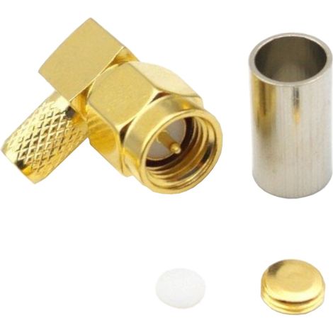 Connettore SMA per cavo RG58, angolato (1/4)