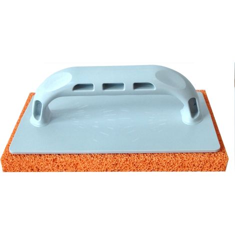 FRATTAZZO IN GOMMA MANICO IN PLASTICA Col. Arancio (a grana grossa) cm. 14x22