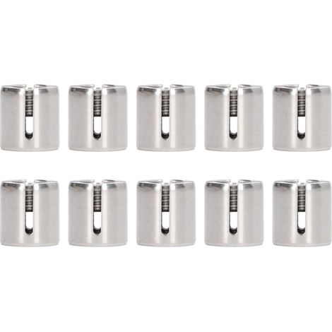 Serre-câbles Croisés - Lot de 10 - Acier Inoxydable 316 - Fixation M10 Câble 2mm - Garde-corps et Treillis - 18x16,5 mm (1/5)