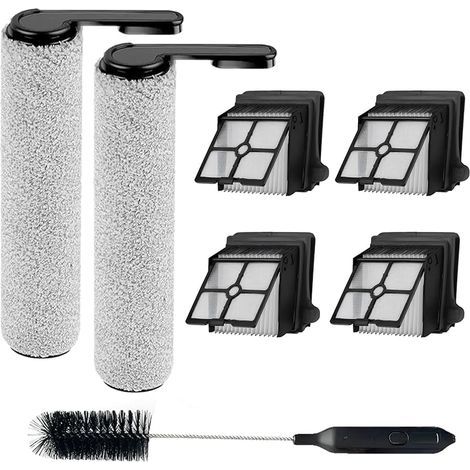 [Version 1, non amovible] Accessoires pour Tineco Floor One S7 Pro/Floor One S6, 2 rouleaux de brosse, 4 filtres, pièces de rechange pour aspirateur tout-en-un (1/5)