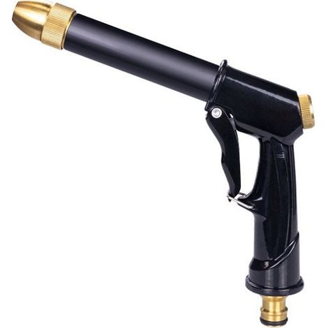 Pistolet d'arrosage cuivré avec buse haute pression pour arroser les plantes, nettoyer, laver les voitures (1/4)