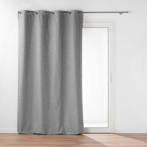 Rideau Occultant Thermique "Coverline" 140x260cm Anthracite (1/5)