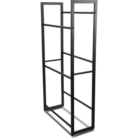 Randaco Getränkekistenregal Bierkistenregal Getränkeständer für 6 Kisten Schwarz 71x30x140cm (1/5)