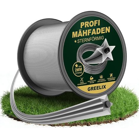 Brush Cutter Wire 2 mm x 120 m, Star Profile Cutting Wire (1/5)