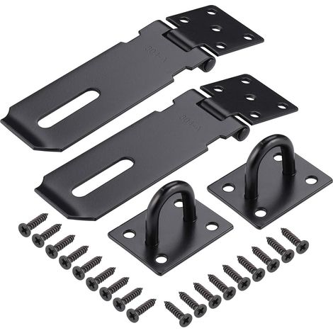 2er-Pack 3 Zoll schwarzer Türriegel für den Garten, robuster Innentürriegel, Edelstahl-Schuppenriegel für Schlafzimmer, Badezimmer-Schieberiegelschloss