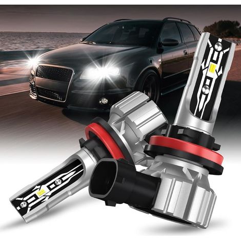 H11 LED Headlights, H11 LED Bulbs, 60W 6000K CSP White Headlights for Cars and Motorcycles, Replacement Bulbs for Halogen Bulbs and Xenon Kits (1/5)