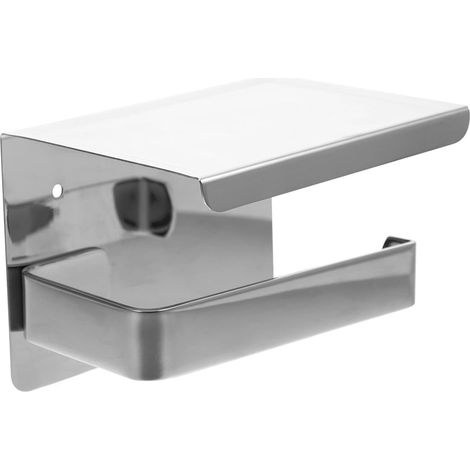 Porte-papier toilette mural en acier inoxydable, organisateur de rangement robuste pour salle bain, (1/5)