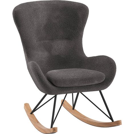 Fauteuil d'allaitement à bascule Vipack Rocky Gris foncé (1/4)