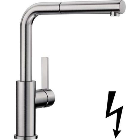 Blanco Lanora S - Spültischarmatur mit ausziehbarer Brause, Edelstahl gebürstet 525126 (1/5)