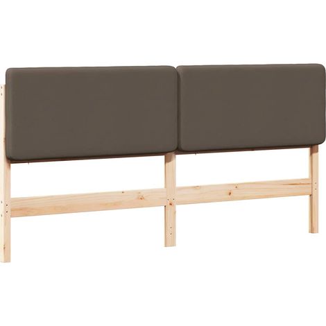 Maison Exclusive - Cabecero tapizado Marrón y topo 180 cm Madera (1/5)