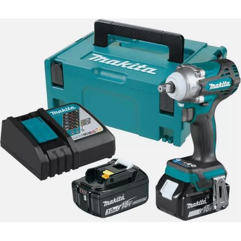 Makita DTW300RFJ 18V LXT Cordless 1/2" Impact Wrench - 2 x 3Ah Batteries, Charger &amp Makpac 2 Case (1/5)