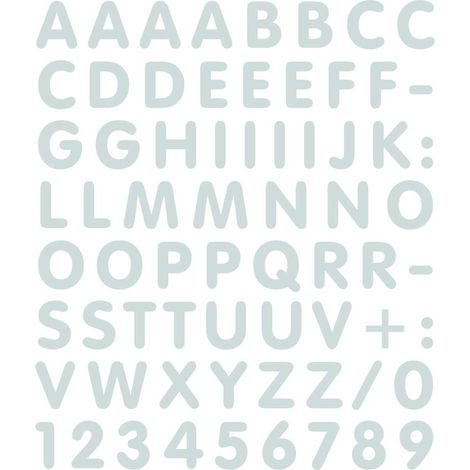 Kit Tabella Lettere Numeri Adesivi, Bianco