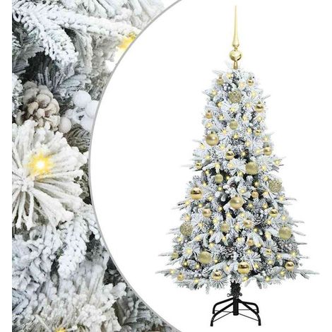 Sapin de Noël artificiel, à branches mobiles, blanc, 120 cm (1/5)