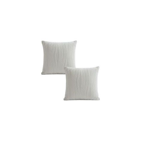 2 Housses de Coussin 45x45 cm, Housse Coussin en Polyester Court Doux avec Fermeture Éclair, Housse Décorative Carrée pour Canapé, Salon, Chambre - sans Rembourrage (1/5)