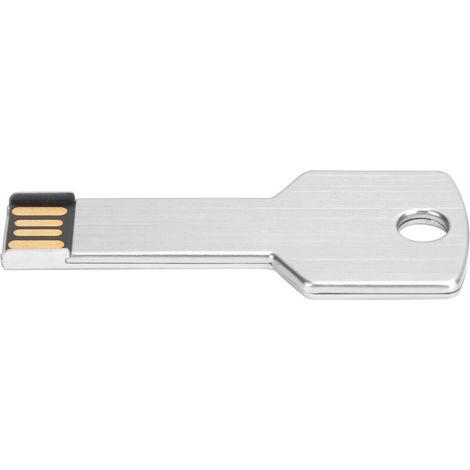 Clé USB Métallique en Forme de Clé, Mémoire Flash 32 Go Argentée pour PC et Ordinateur Portable (1/5)