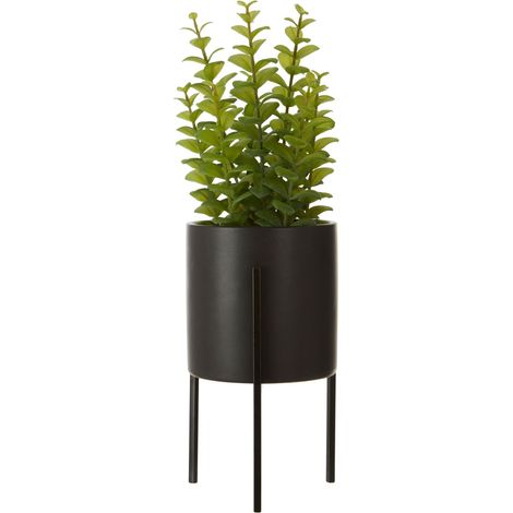 Interiors by Premier Minimalist Thyme, Versatile Thyme With Leaves And Decorative Classic Comcrete Planter For Artificial Flowers (1/5)