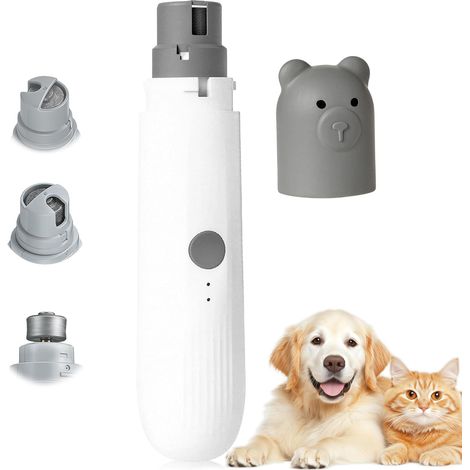Lime à Ongles pour Chien et Chat,Ponçage Silencieux,3 Vitesses,Ponceuse Confortable pour Soins des Ongles à Domicile,Coupe-Ongles pour Adaptée Toutes Tailles d'animaux (1/5)
