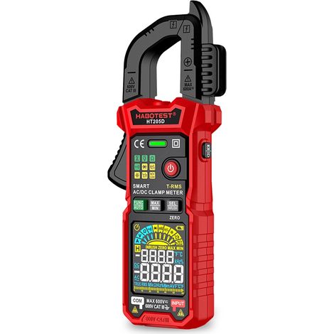 HT205D multimètre numérique ampèremètre voltmètre pour Le Test de température Actuelle True RMS avec Lampe de Poche rétro-éclairée (1/5)