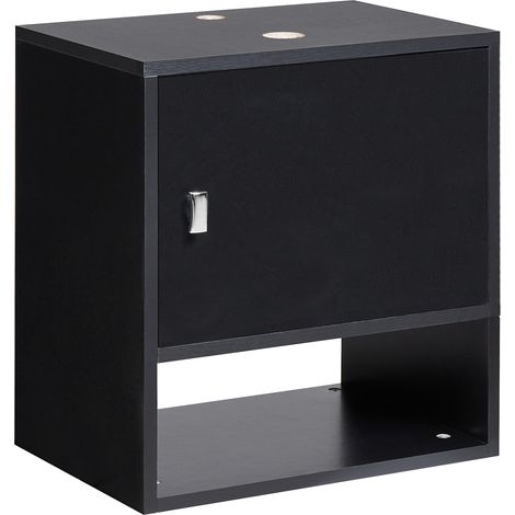 Mueble para lavabo de pared negro Limeria